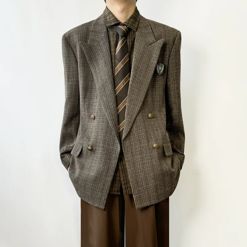 MUCUNSHU Business Suit Men's Black Brown-6