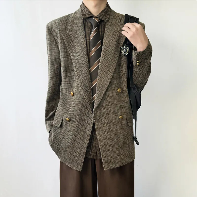 MUCUNSHU Business Suit Men's Black Brown-2