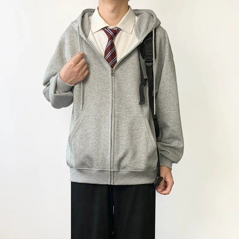 MUCUNSHU Sweatshirts Men KM001 Gray Hoodie-3