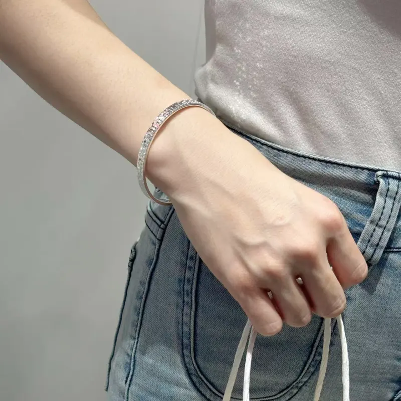 GL GEMLOVE 999 Fine Silver Bangles Women's-5