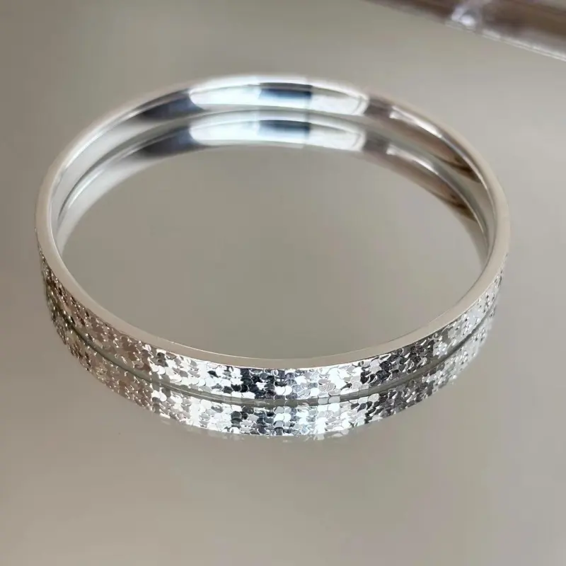 GL GEMLOVE 999 Fine Silver Bangles Women's-4