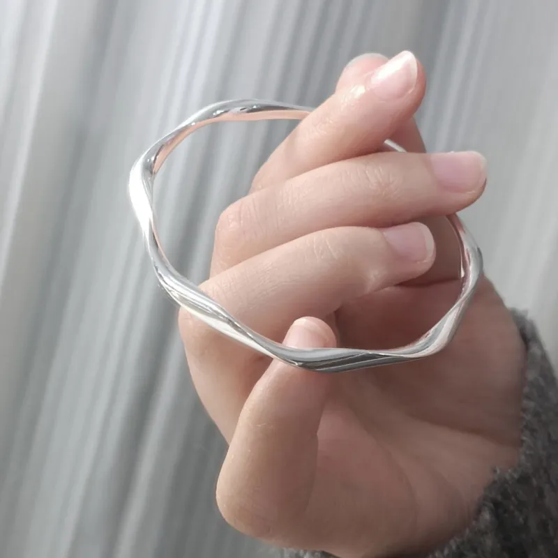 GL GEMLOVE S999 Fine Silver Bangles Women's-2