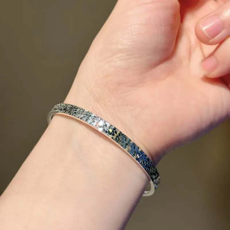 GL GEMLOVE 999 Fine Silver Bangles Women's-3