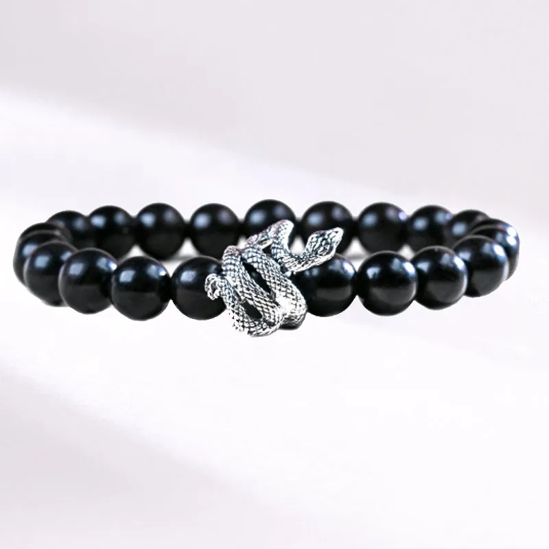 Blooming Petals Ebony Bracelets Unisex-3