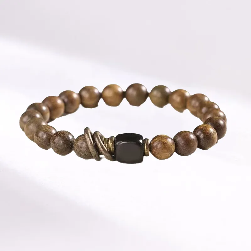 Blooming Petals Golden Sandalwood Bracelets Unisex-3