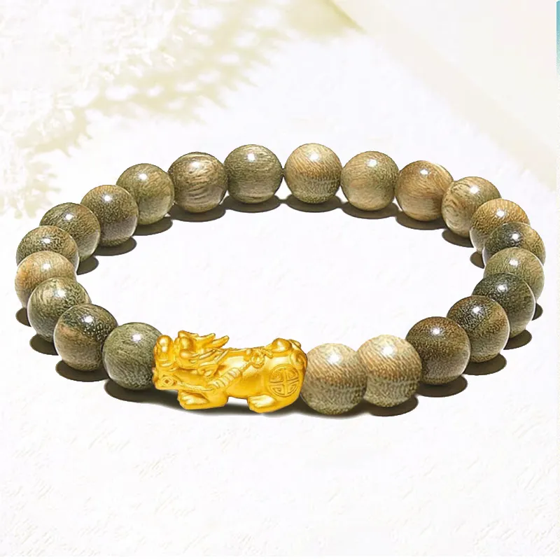 Blooming Petals Green Sandalwood Bracelets Unisex-5
