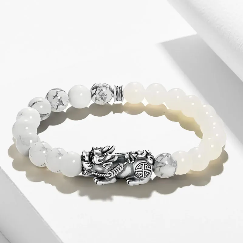 Blooming Petals White Jade Bodhi Bracelets Unisex-1