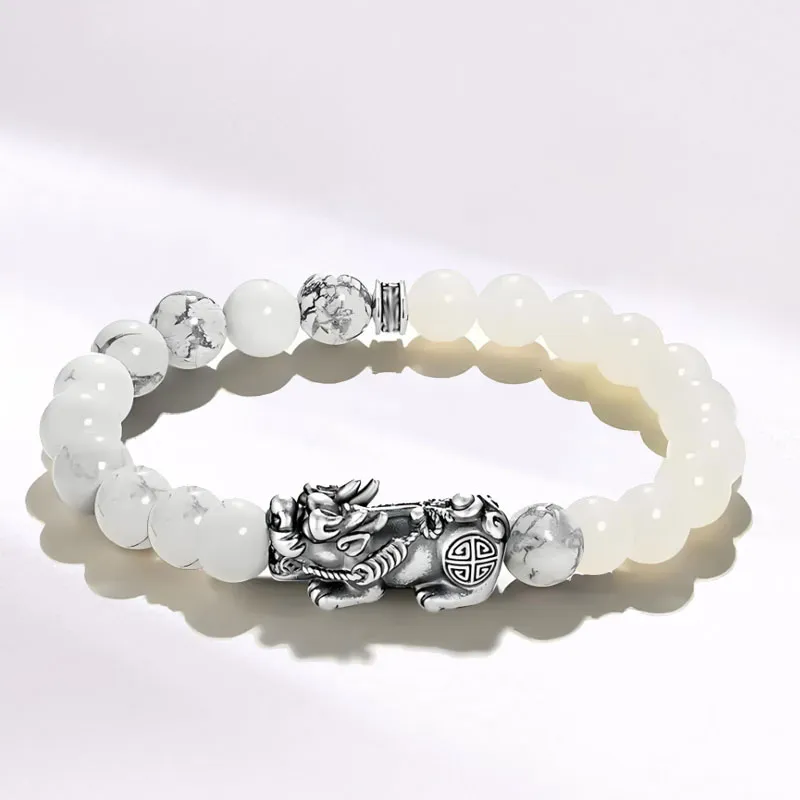 Blooming Petals White Jade Bodhi Bracelets Unisex-4