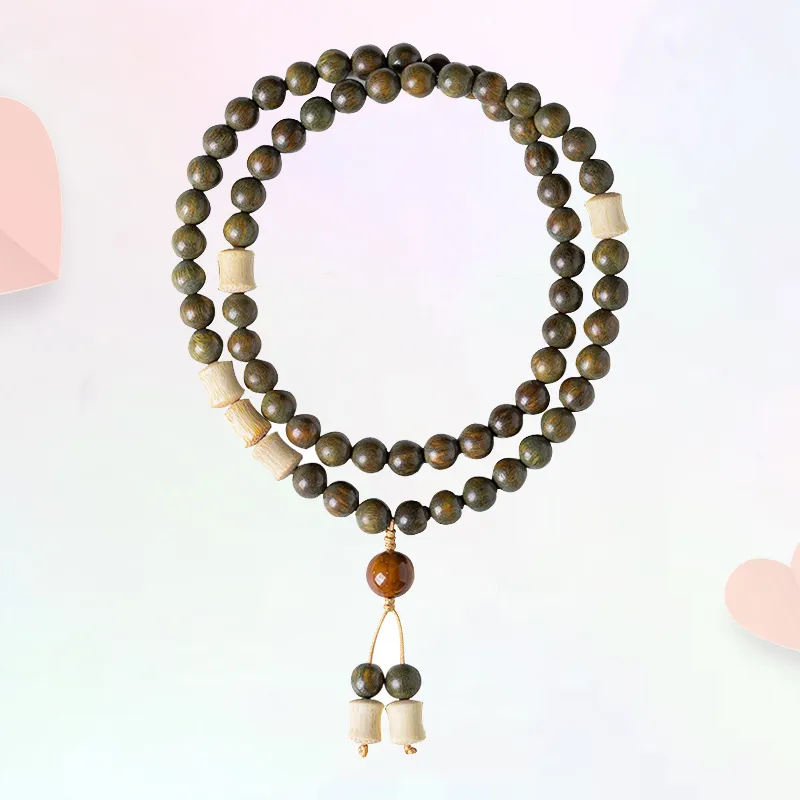 Blooming Petals Green Sandalwood Bracelets Unisex-4
