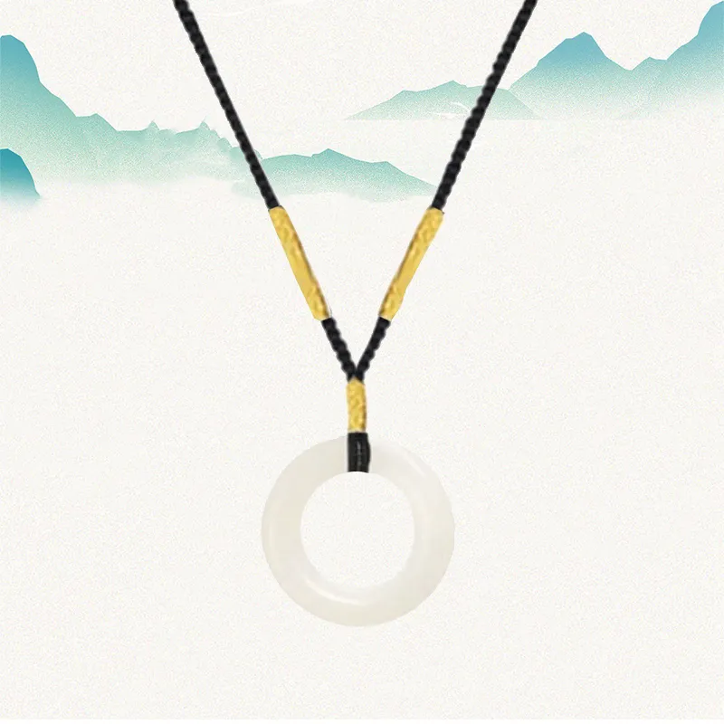 Blooming Petals White Jade Bodhi Necklaces Unisex-1