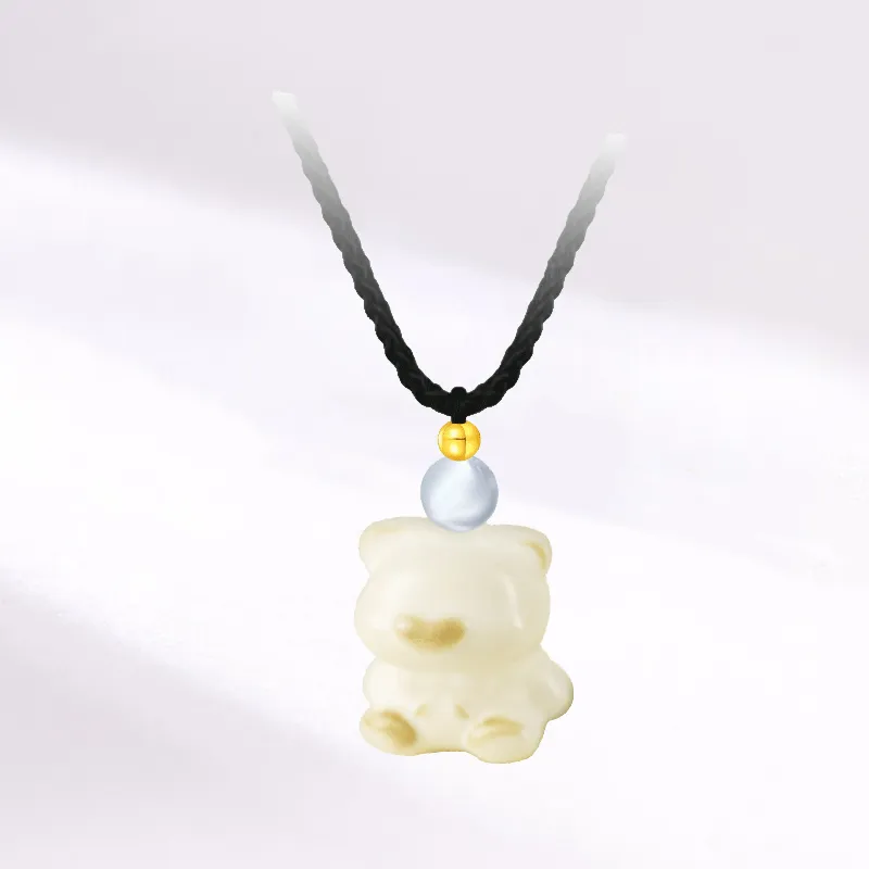 Blooming Petals White Jade Bodhi Necklaces Unisex-5
