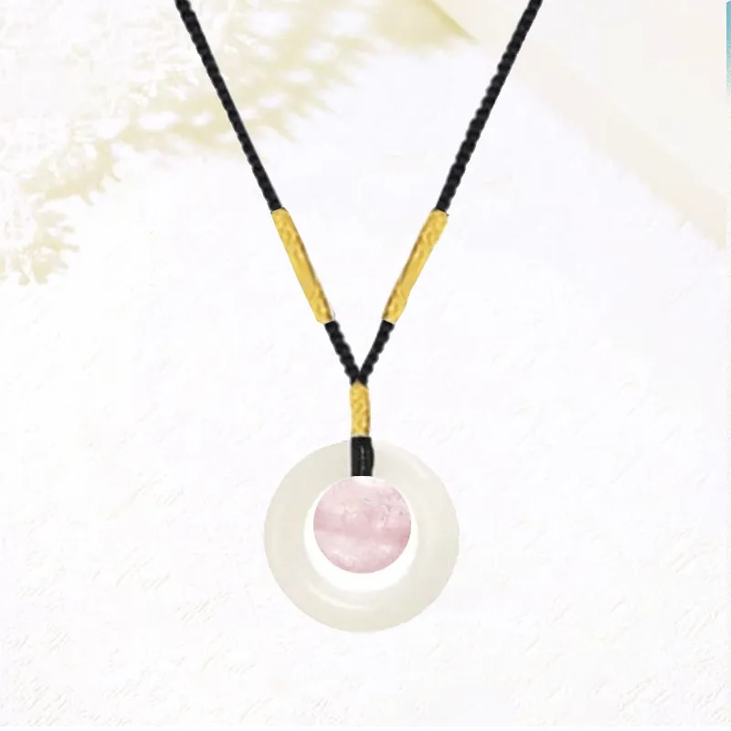 Blooming Petals White Jade Bodhi Necklaces Unisex-3