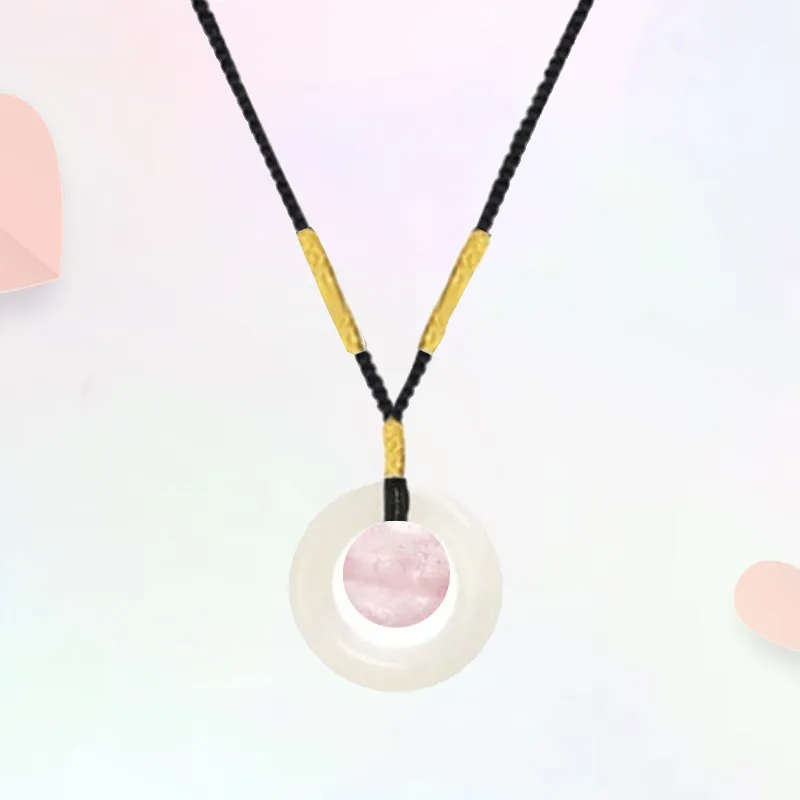 Blooming Petals White Jade Bodhi Necklaces Unisex-2