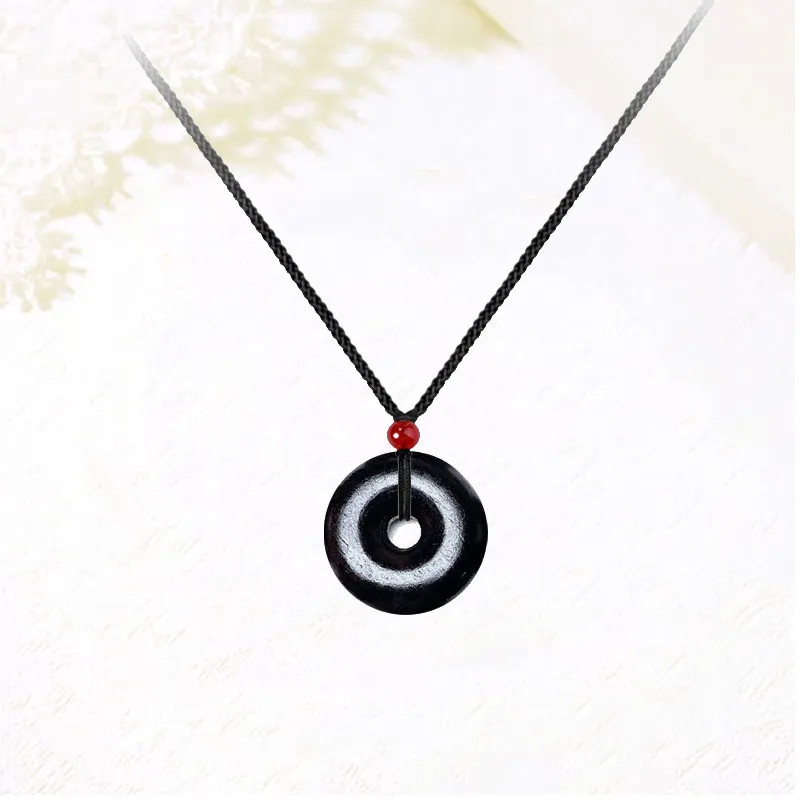 Blooming Petals Ebony Necklaces Unisex-4