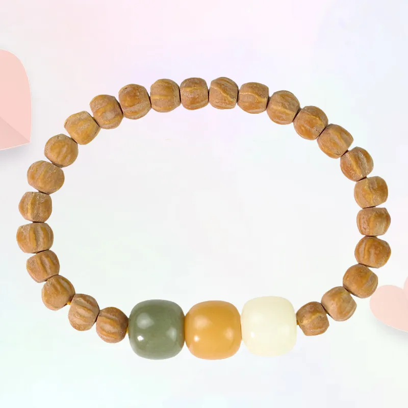 Blooming Petals Cacumen Platycladi Seeds Bracelets Unisex-1