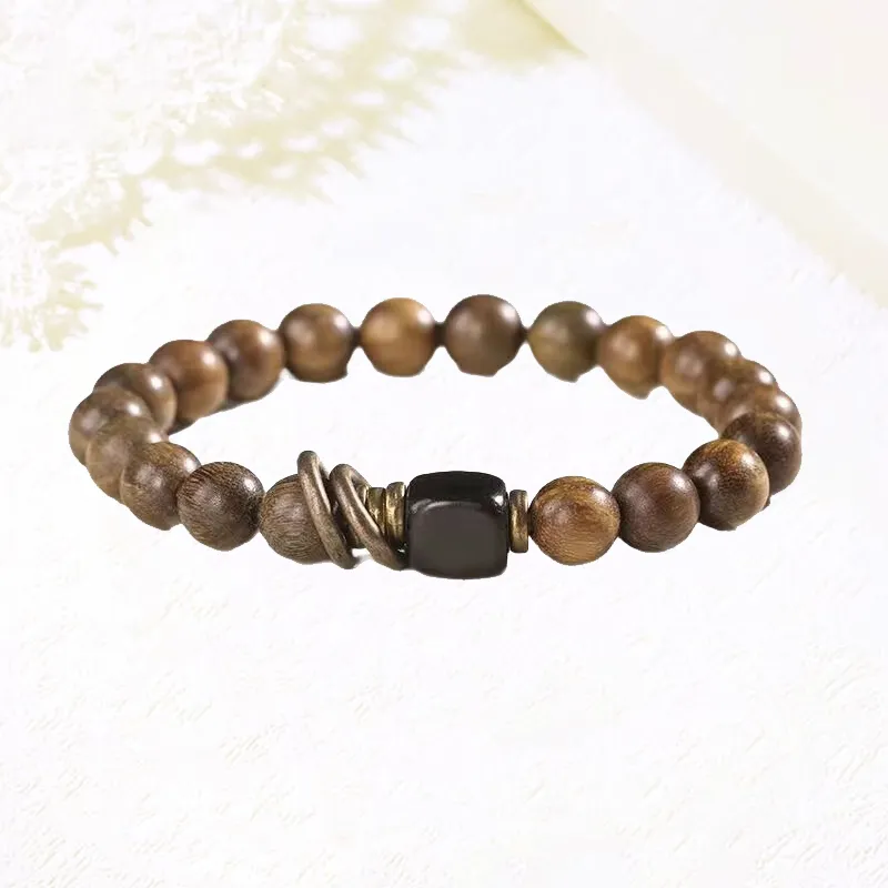 Blooming Petals Golden Sandalwood Bracelets Unisex-2