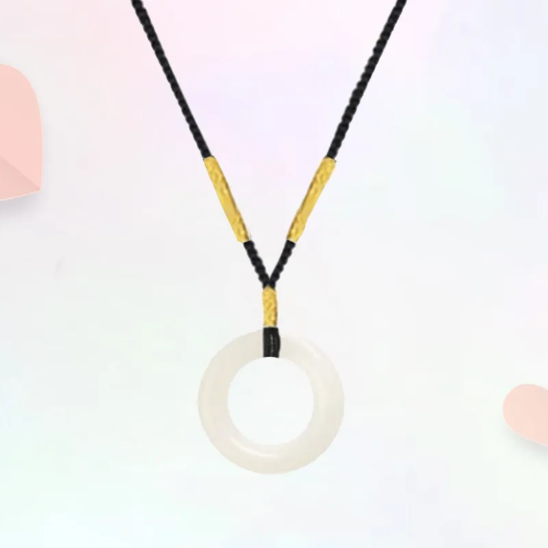 Blooming Petals White Jade Bodhi Necklaces Unisex-5