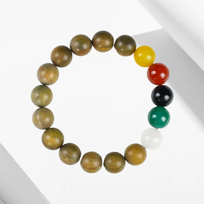 Blooming Petals Green Sandalwood Bracelets Unisex-2