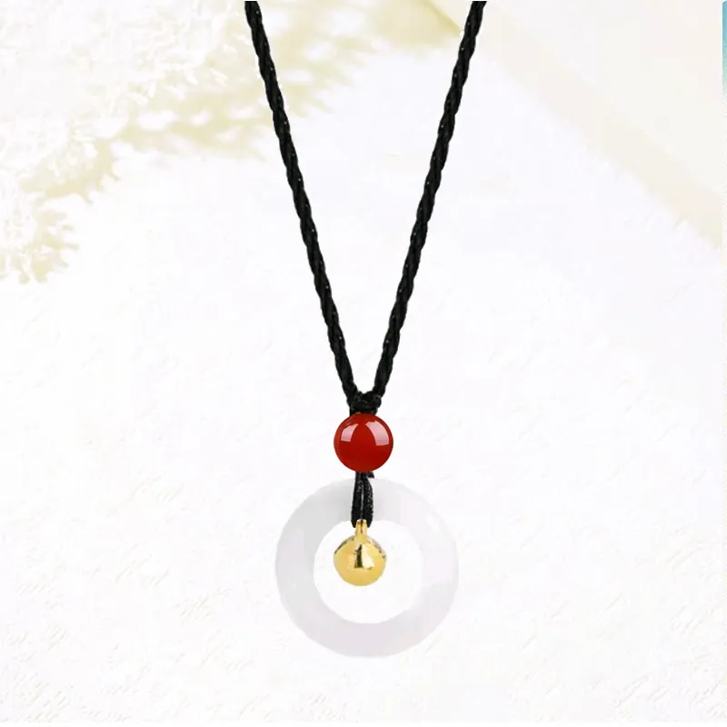 Blooming Petals White Jade Bodhi Necklaces Unisex-2