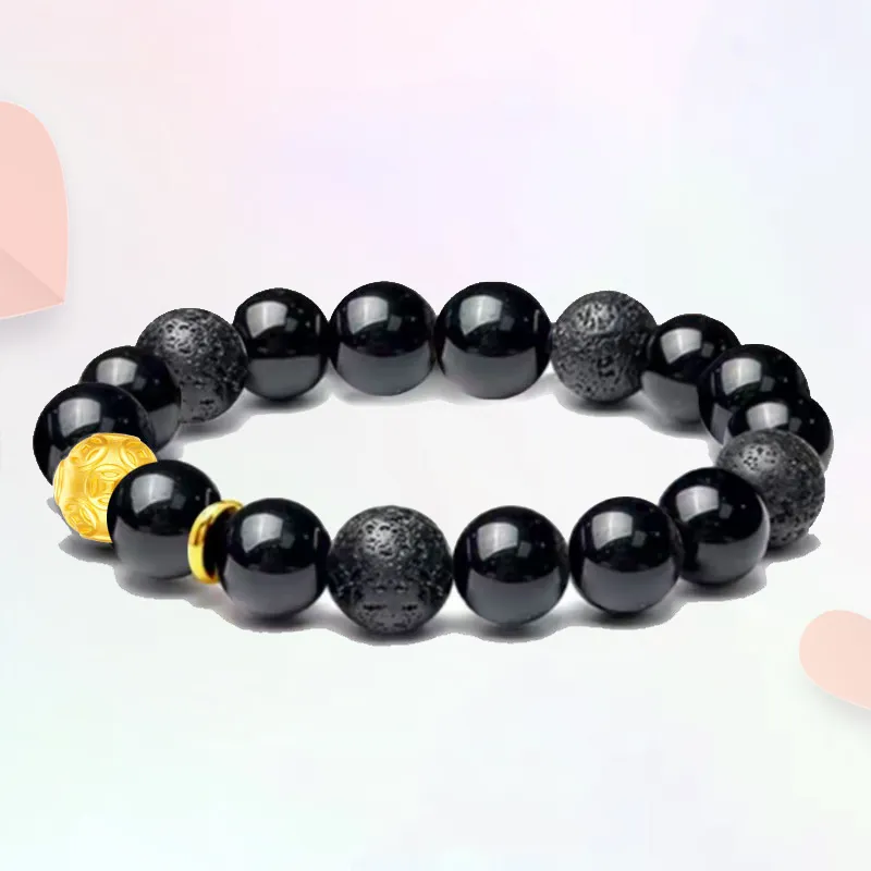Blooming Petals Ebony Bracelets Unisex-4