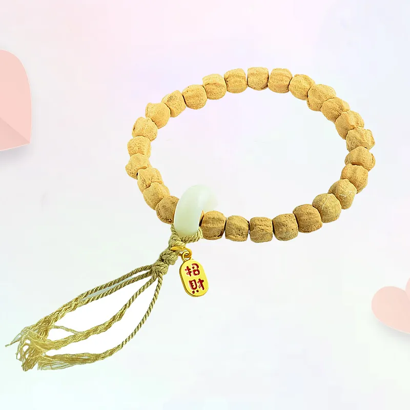 Blooming Petals Cacumen Platycladi Seeds Bracelets Unisex-4