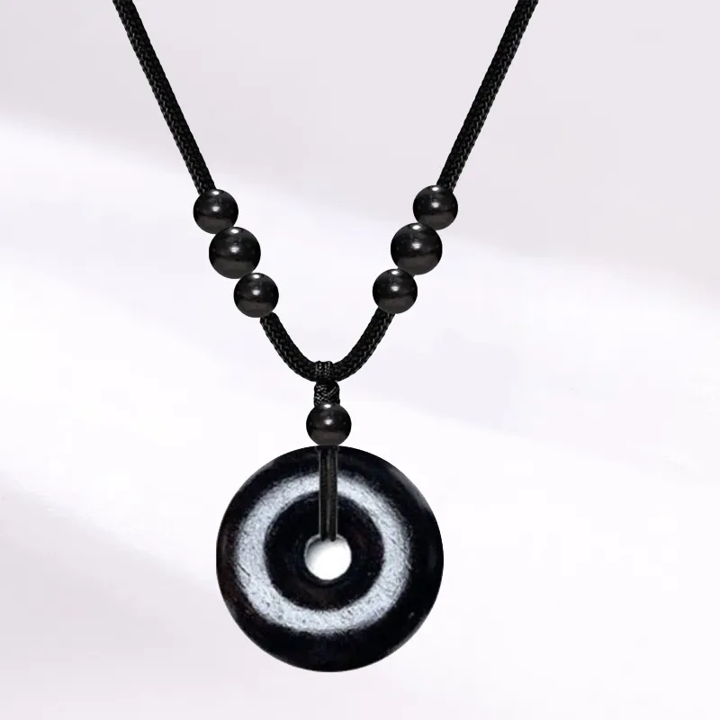 Blooming Petals Ebony Necklaces Unisex-4