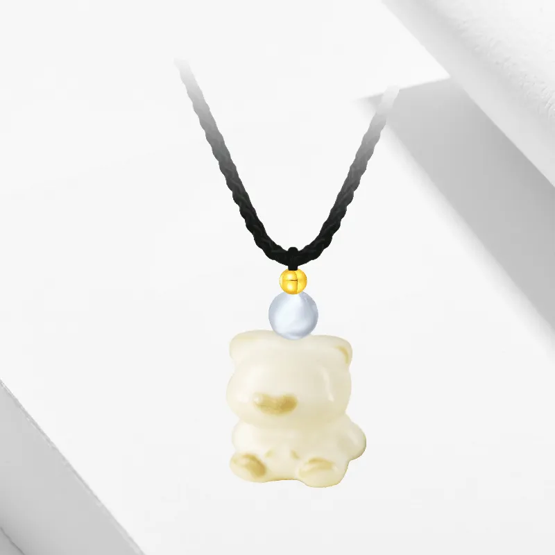 Blooming Petals White Jade Bodhi Necklaces Unisex-2
