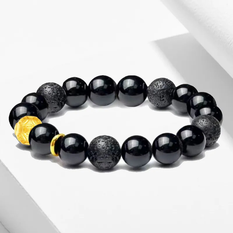 Blooming Petals Ebony Bracelets Unisex-2