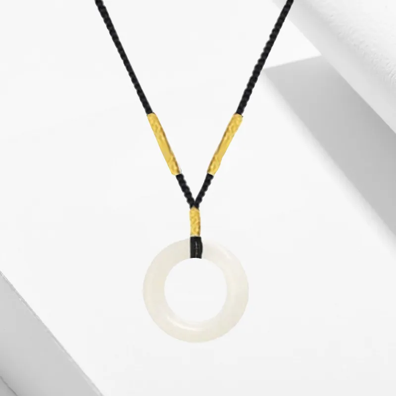Blooming Petals White Jade Bodhi Necklaces Unisex-3