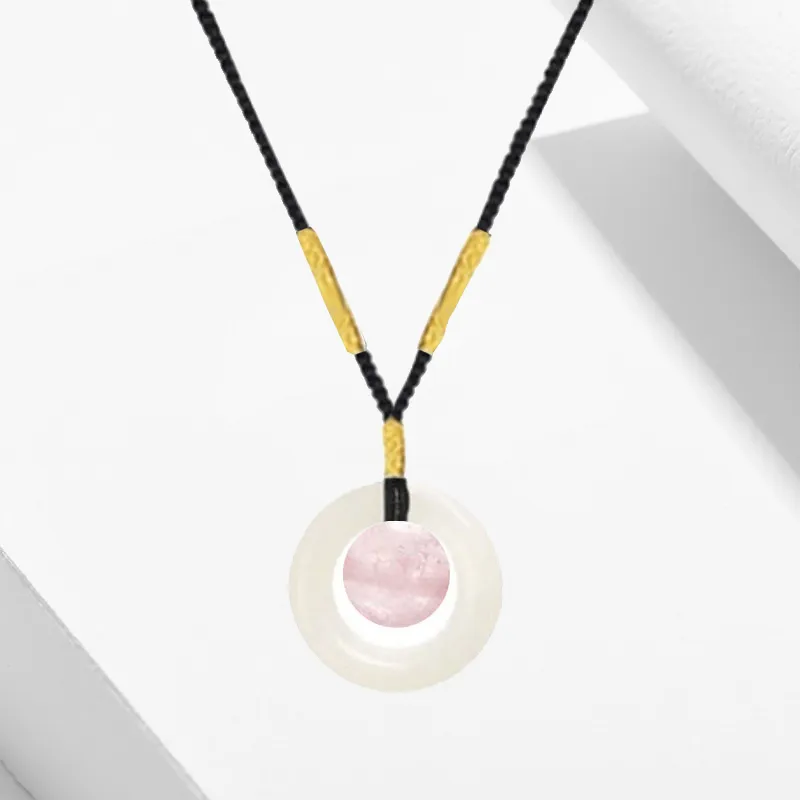Blooming Petals White Jade Bodhi Necklaces Unisex-5