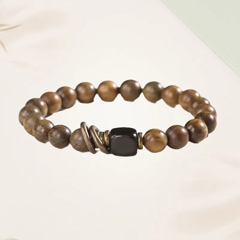 Blooming Petals Golden Sandalwood Bracelets Unisex-4