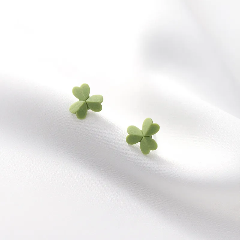 Blooming Petals S925 Silver/ceramic Stud Earrings Unisex-3