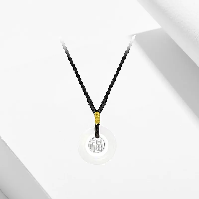 Blooming Petals White Jade Bodhi Necklaces Women's-5