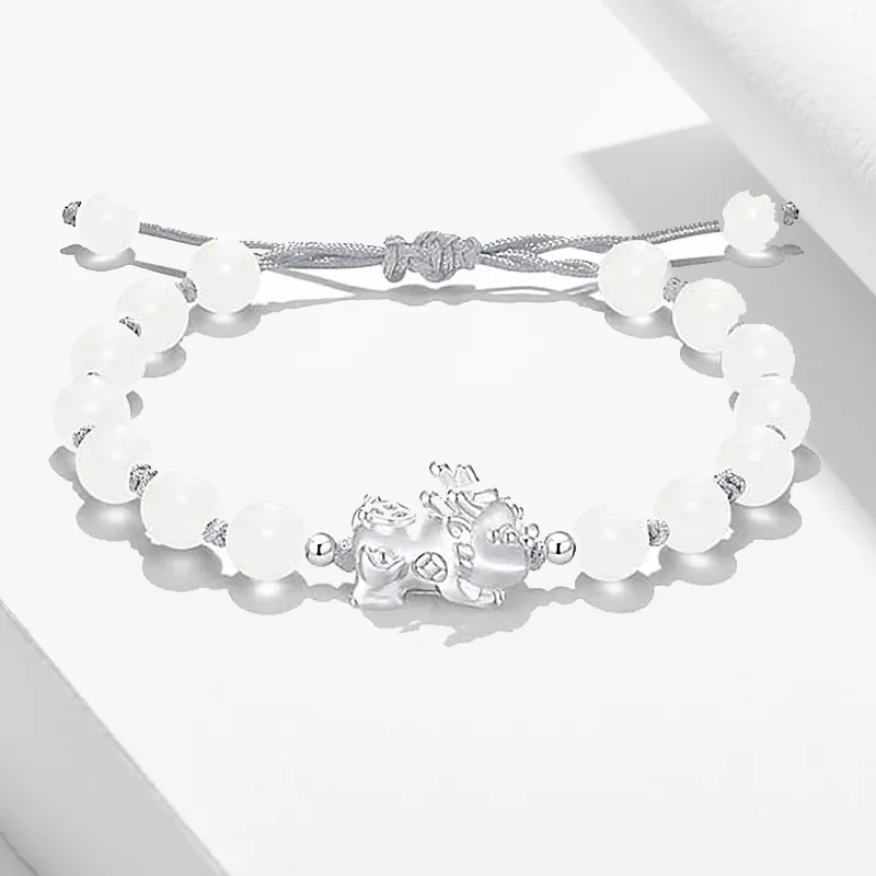 Blooming Petals White Jade Bodhi Bracelets Unisex-2