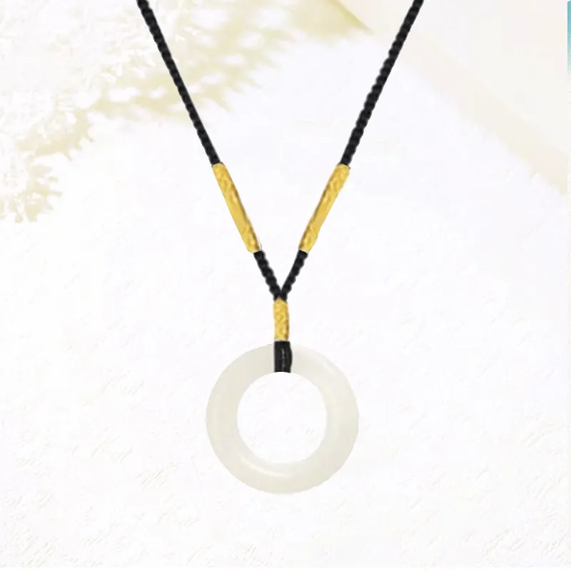 Blooming Petals White Jade Bodhi Necklaces Unisex-4