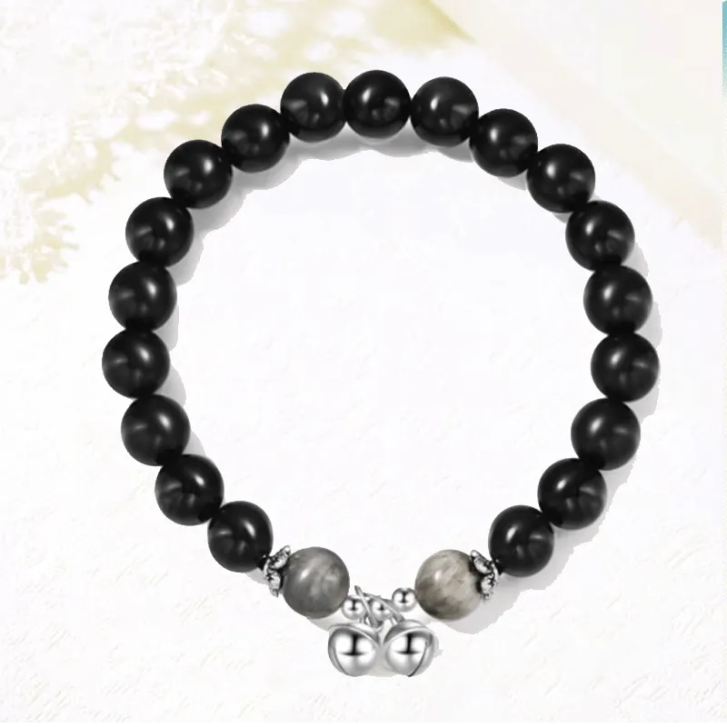 Blooming Petals Ebony Bracelets Unisex-4