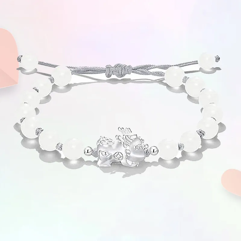 Blooming Petals White Jade Bodhi Bracelets Unisex-4