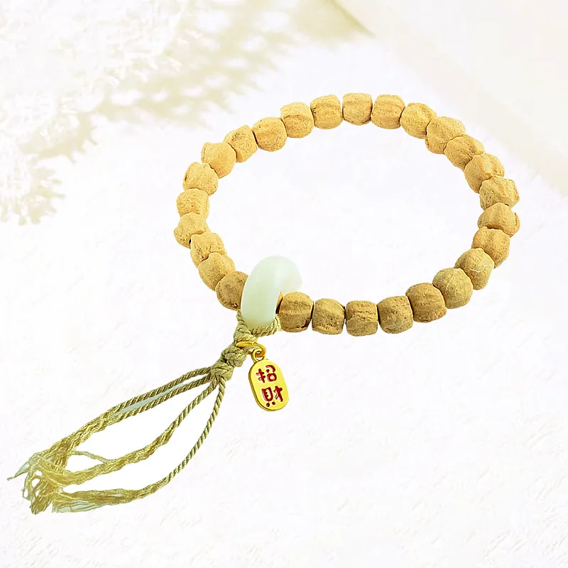 Blooming Petals Cacumen Platycladi Seeds Bracelets Unisex-5