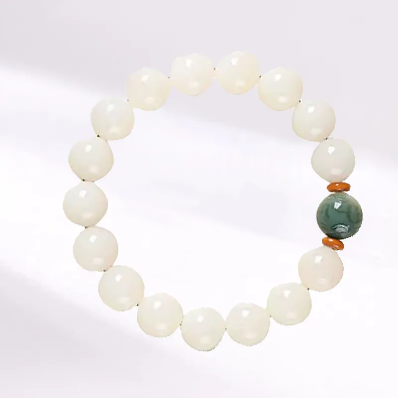 Blooming Petals White Jade Bodhi Bracelets Unisex-5
