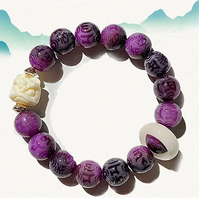 Blooming Petals White Jade Bodhi Bracelets Unisex-3