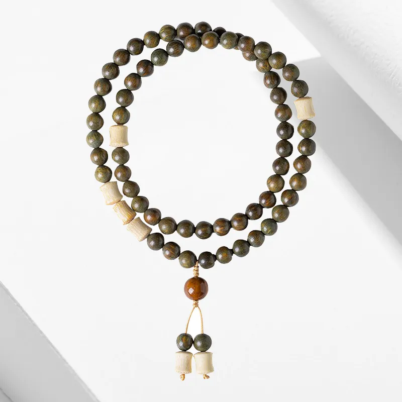 Blooming Petals Green Sandalwood Bracelets Unisex-1