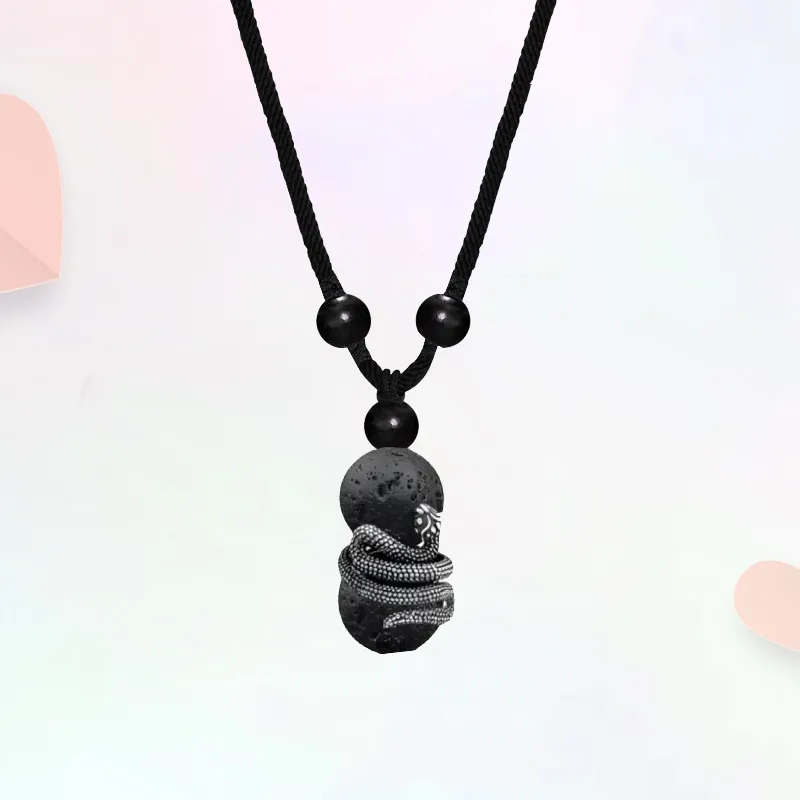 Blooming Petals Ebony Necklaces Unisex-4