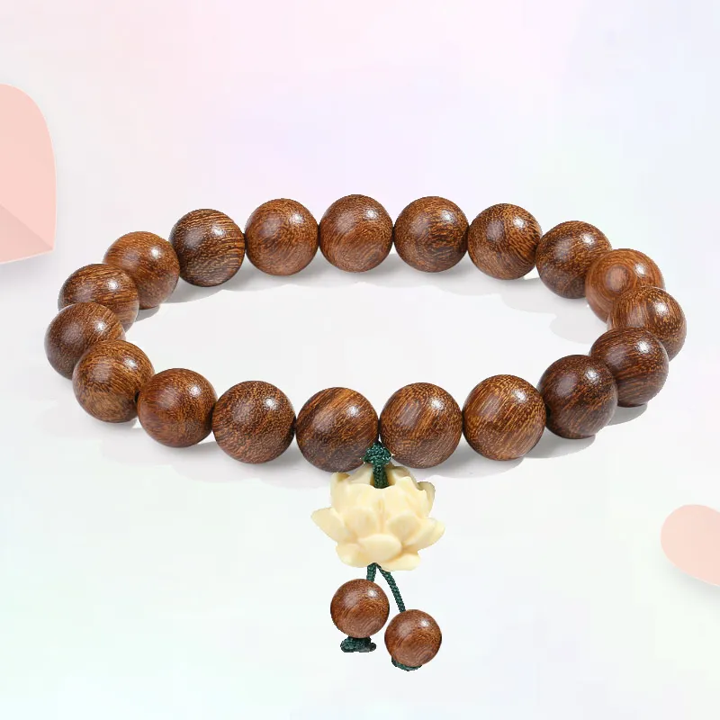 Blooming Petals Golden Sandalwood Bracelets Unisex-2
