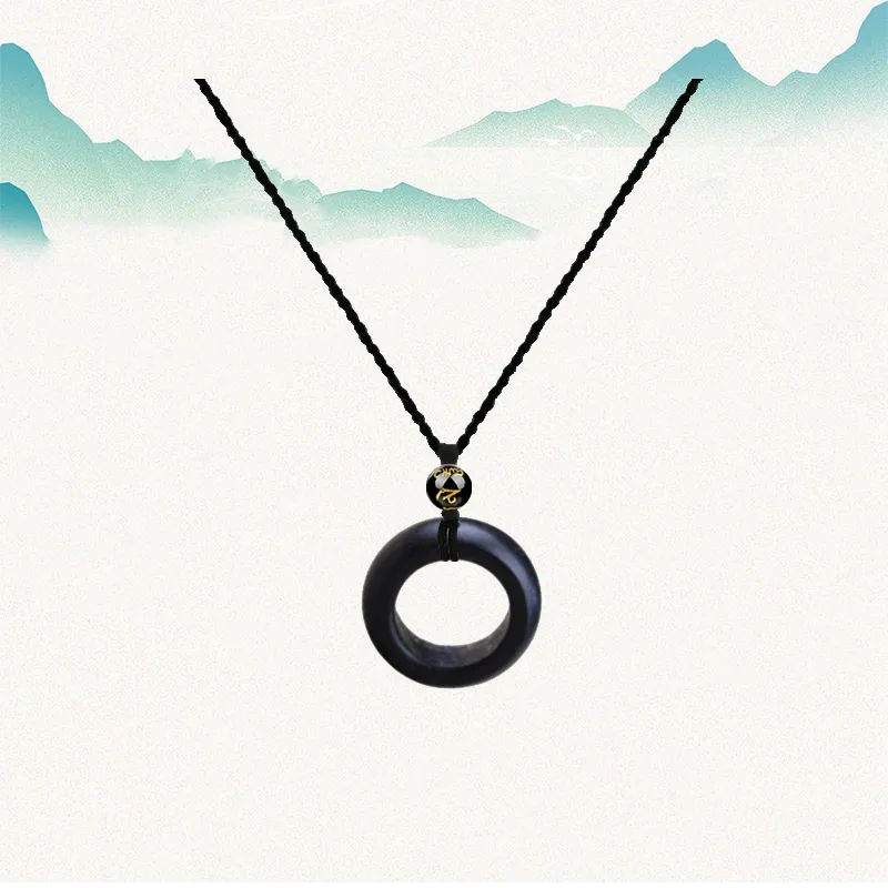 Blooming Petals Ebony Necklaces Unisex-1