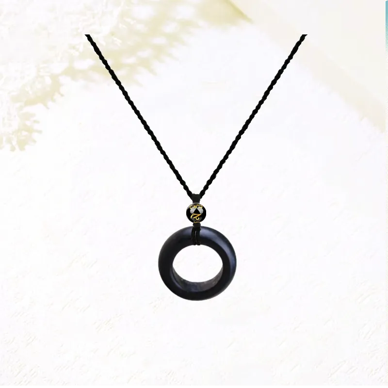 Blooming Petals Ebony Necklaces Unisex-2