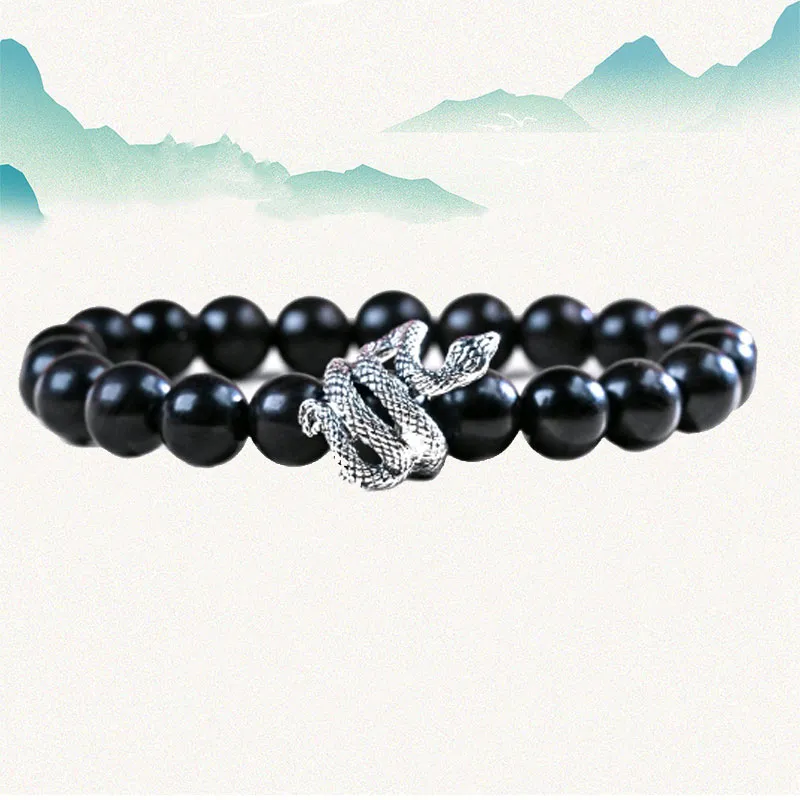 Blooming Petals Ebony Bracelets Unisex-1