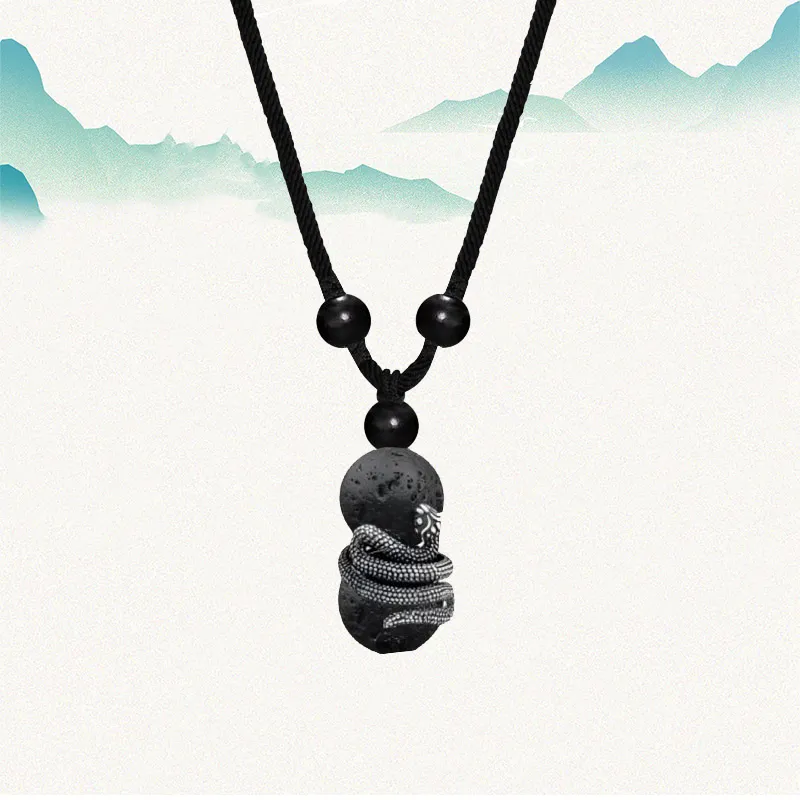 Blooming Petals Ebony Necklaces Unisex-5