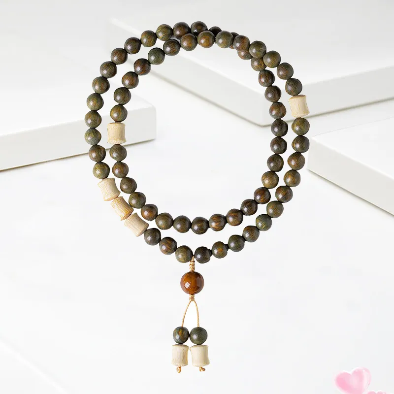 Blooming Petals Green Sandalwood Bracelets Unisex-5