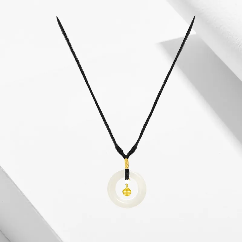 Blooming Petals White Jade Bodhi Necklaces Unisex-4
