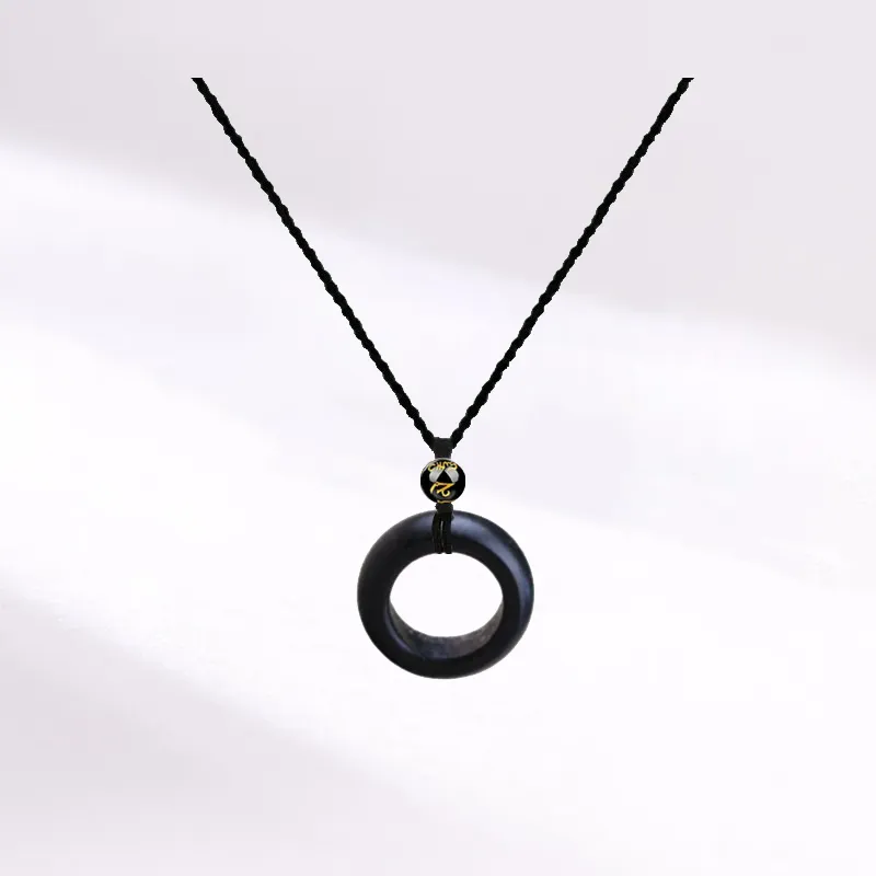 Blooming Petals Ebony Necklaces Unisex-3
